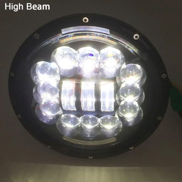 7 Inch Moon Top Headlight (Black) 75w with Turning Signal Light And Drl FOR JEEP/HUMMER/THAR/MM540/MM550 - Image 6