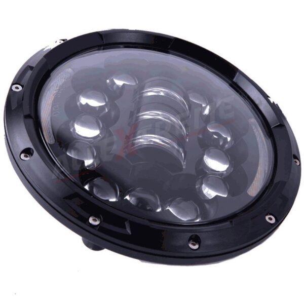 7 Inch Moon Top Headlight (Black) 75w with Turning Signal Light And Drl FOR JEEP/HUMMER/THAR/MM540/MM550 - Image 8
