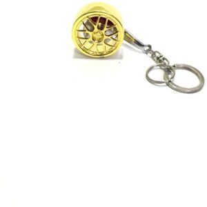 LUXURY HEAVY METAL Golden ALLOY WHEEL KEYCHAIN