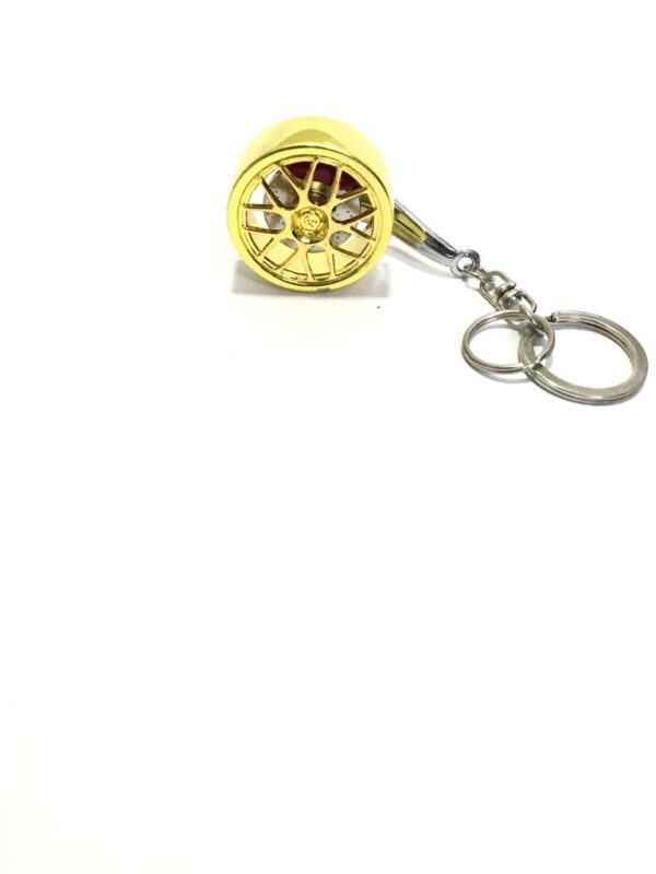 LUXURY HEAVY METAL Golden ALLOY WHEEL KEYCHAIN