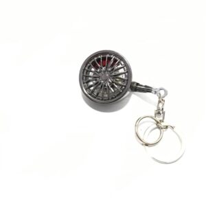 HEAVY METAL ALLOY WHEEL KEYCHAIN