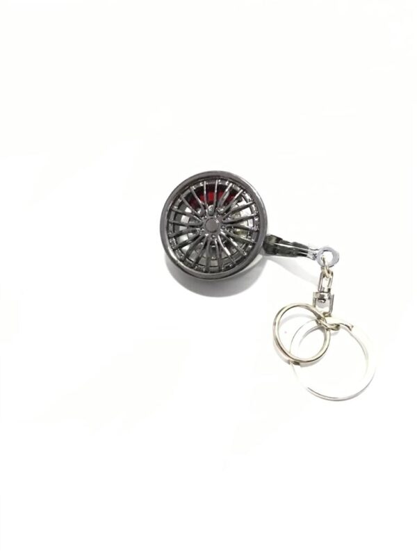 HEAVY METAL ALLOY WHEEL KEYCHAIN