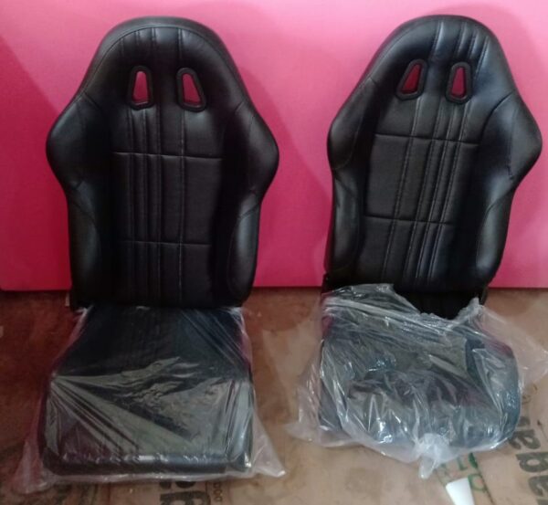 RECLINER SPORTS CAR SEAT (BLACK) - Image 2