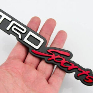 TRD Sports Performance Metal Emblem Sticker 3D Car Red Chrome Grill Badge Logo Sticker 