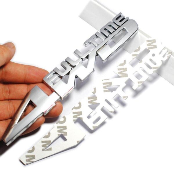 3D Full Time Four Wheel Drive 4WD Metal Emblem Badge Sticker Logo - Image 3