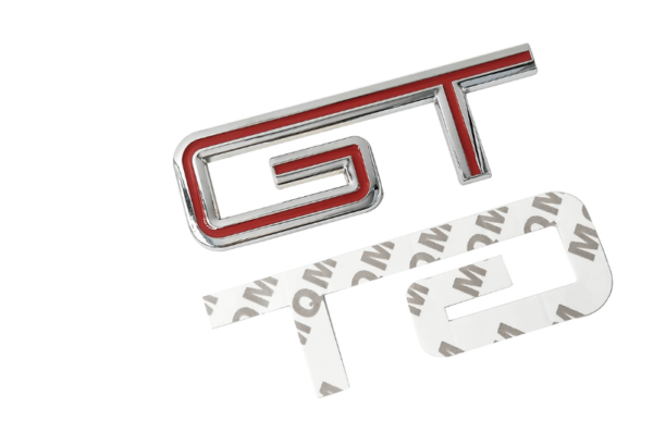 3D GT metal logo sticker emblem colour (Red chrome)